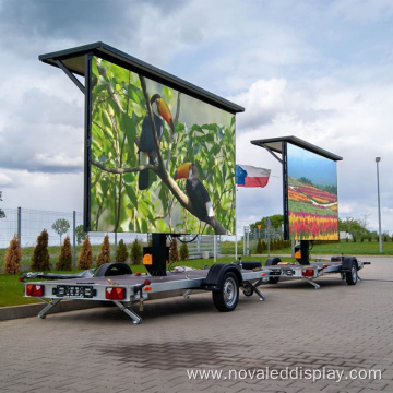 Remolque al aire libre de la exhibición de la cartelera de P10 LED para hacer publicidad